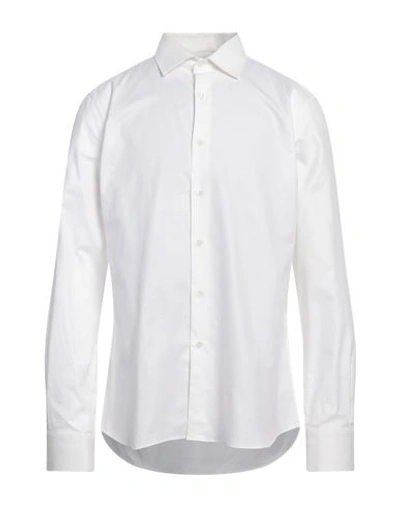 Shop Bagutta Man Shirt Off White Size 15 ½ Cotton