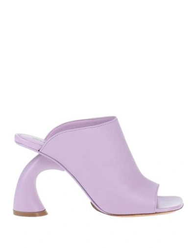Shop Dries Van Noten Woman Sandals Lilac Size 6 Soft Leather In Purple