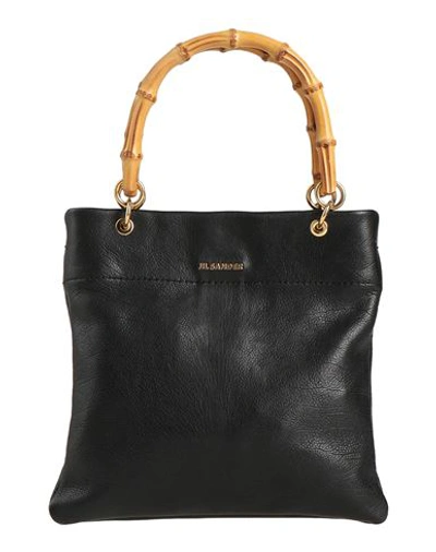 Shop Jil Sander Woman Handbag Black Size - Calfskin