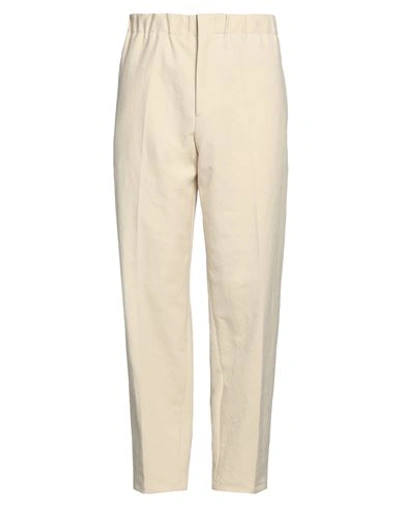 Shop Jil Sander Man Pants Light Yellow Size 34 Polyester