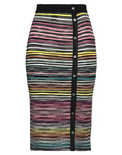 Shop Missoni Woman Midi Skirt Black Size 6 Wool, Viscose
