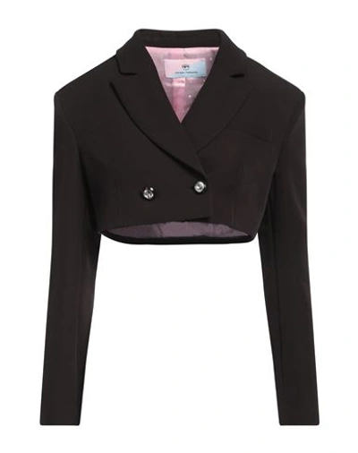 Shop Chiara Ferragni Woman Blazer Black Size 4 Polyester, Elastane