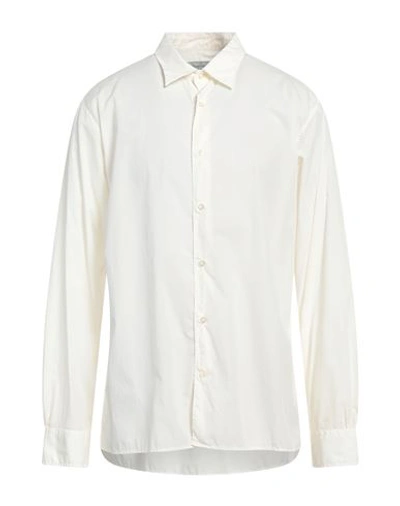 Shop Officine Generale Officine Générale Man Shirt Cream Size Xxl Cotton In White