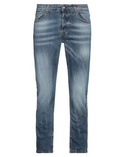 Shop Paul Miranda Man Jeans Blue Size 34 Cotton, Elastane