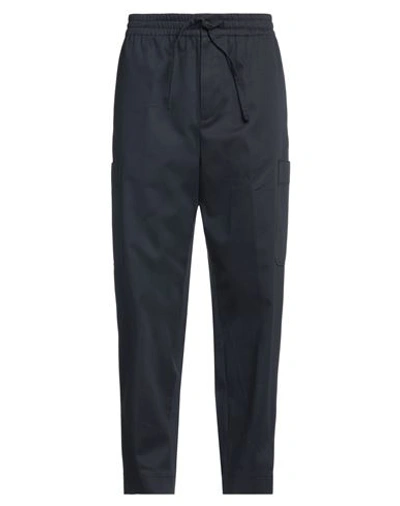 Shop Kenzo Man Pants Navy Blue Size L Cotton