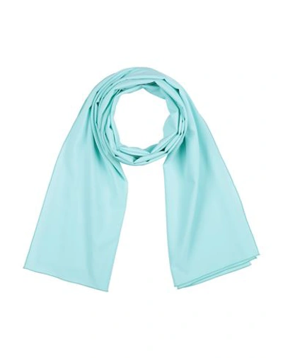 Shop Tassos Mitropoulos Woman Scarf Turquoise Size - Polyester, Elastane In Blue