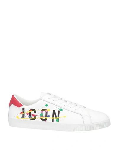 Shop Dsquared2 Man Sneakers White Size 12 Soft Leather