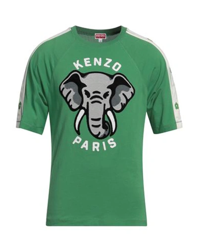 Shop Kenzo Man T-shirt Green Size Xl Cotton