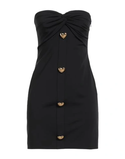 Shop Moschino Woman Mini Dress Black Size 10 Viscose, Polyamide, Elastane