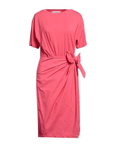 Shop Attic And Barn Woman Midi Dress Magenta Size M Cotton