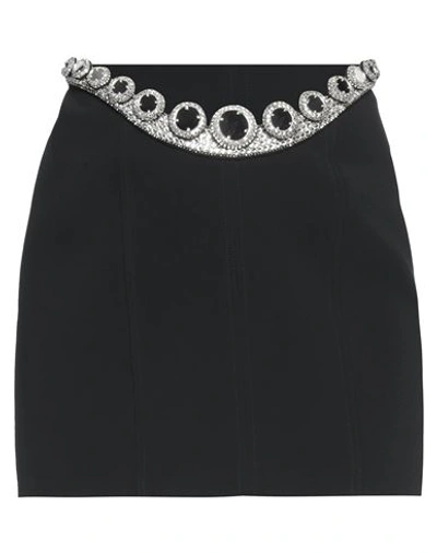 Shop David Koma Woman Mini Skirt Black Size 6 Acetate, Viscose, Elastane