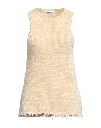 Shop Jil Sander Woman Sweater Cream Size 4 Silk, Cotton In White