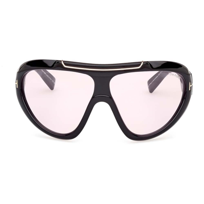 Shop Tom Ford Eyewear Shield Frame Sunglasses In Black
