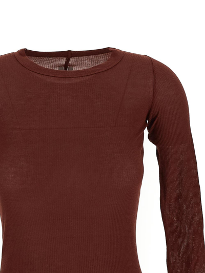 Shop Rick Owens Ribbed Top In Red