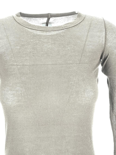 Shop Rick Owens Ribbed Top In White