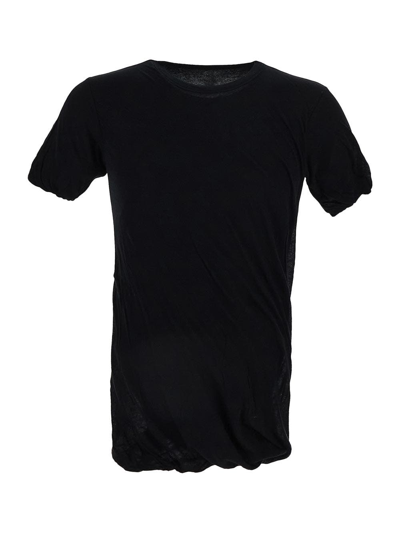 Shop Rick Owens Double T-shirt In Black