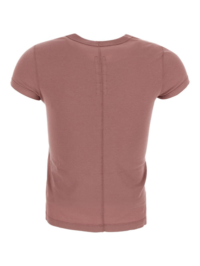 Shop Rick Owens Cropped T-shirt In Pink