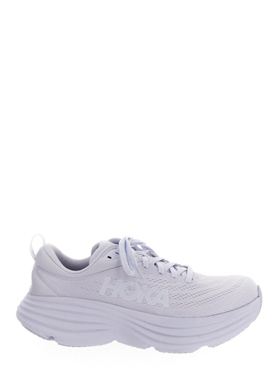 Shop Hoka Bondi 8 Running Shoes In White