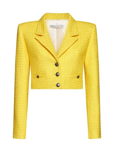 Shop Alessandra Rich Jackets In Yellow