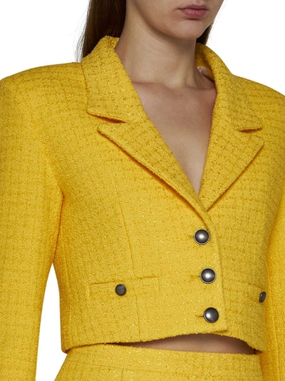 Shop Alessandra Rich Jackets In Yellow