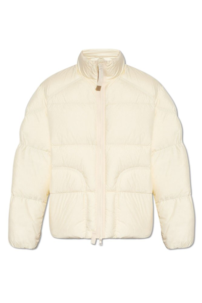 Shop Moncler Chaofeng Short Down Jacket In White