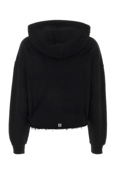Shop Givenchy Woman Black Cotton Sweatshirt