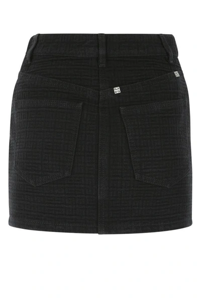Shop Givenchy Woman Black Denim Mini Skirt
