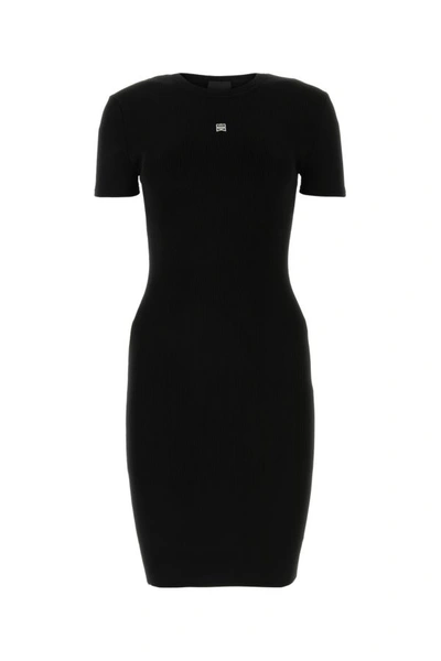 Shop Givenchy Woman Black Stretch Viscose Blend Mini Dress