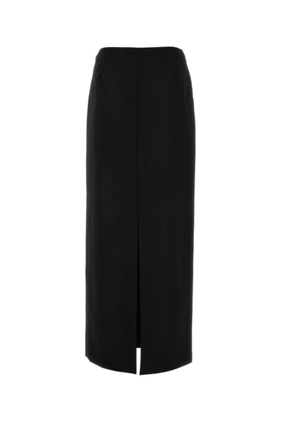 Shop Givenchy Woman Black Wool Blend Skirt