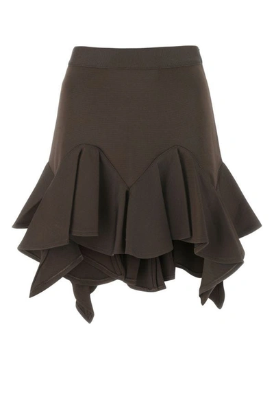 Shop Givenchy Woman Brown Viscose Skirt