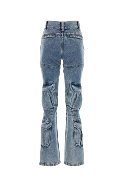 Givenchy Flared Leg Cargo Denim Trousers In Blue