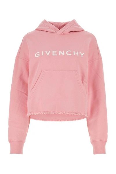 Shop Givenchy Woman Pink Cotton Sweatshirt