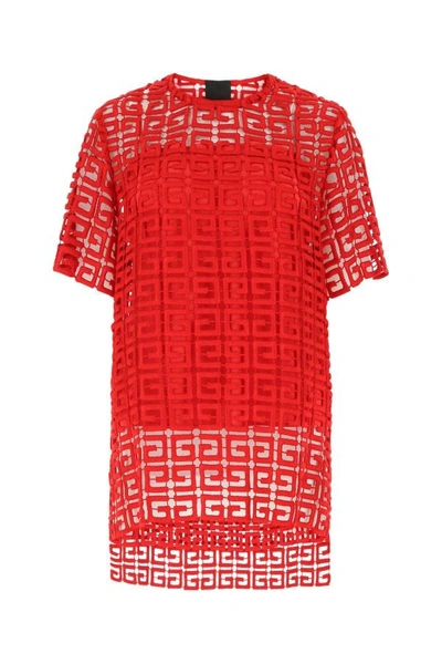 Shop Givenchy Woman Red Viscose Blend Oversize Top