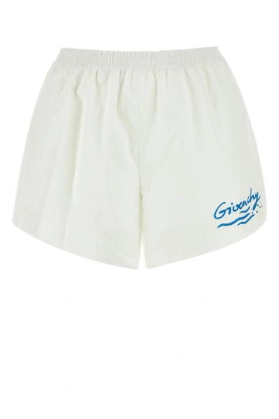 Shop Givenchy Woman White Cotton Shorts
