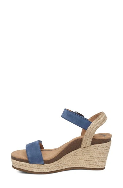 Shop Aetrex Sydney Wedge Espadrille Sandal In Blue