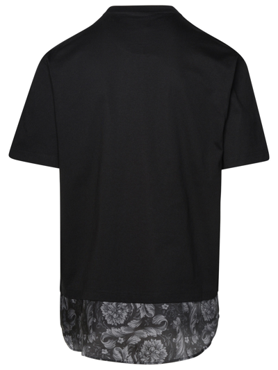 Shop Versace Man  Black Cotton T-shirt