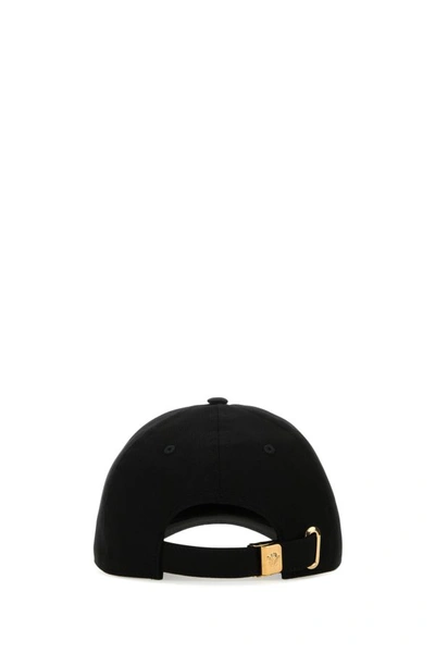 Shop Versace Woman Black Cotton Baseball Cap