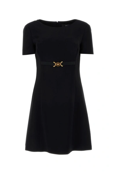 Shop Versace Woman Black Stretch Cady Mini Dress