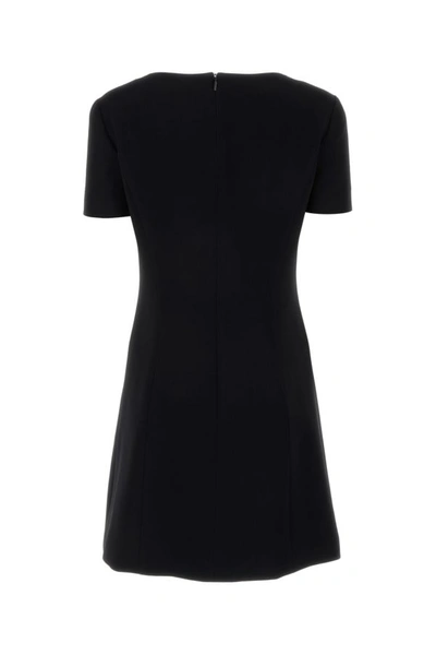 Shop Versace Woman Black Stretch Cady Mini Dress