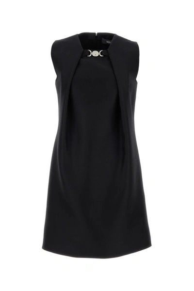 Shop Versace Woman Black Twill Mini Dress