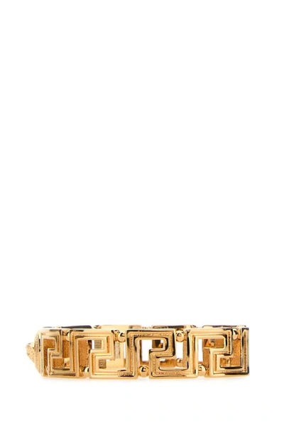 Shop Versace Woman Gold Metal Medusa Greca Bracelet