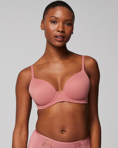 Shop Soma Women's Embraceable Perfect Coverage Bra In Pink Size 40dd |