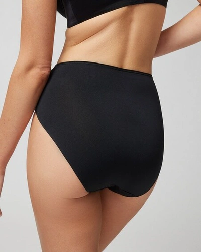 Shop Soma Women's Vanishing Tummy With Lace Modern Brief Underwear In Green Size Medium |