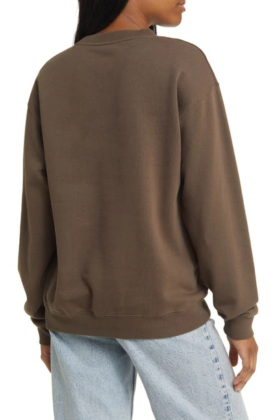 Shop Hi Res Gratitude Icons Pullover Sweatshirt In Washed Brown