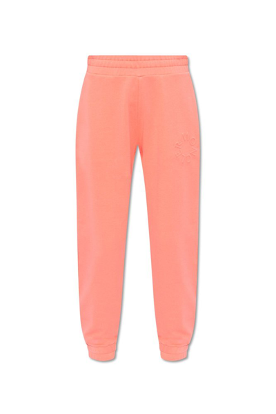 Shop Moncler Elasticated Waistband Sweatpants In Pink