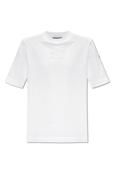Shop Moncler Embossed Logo T In White