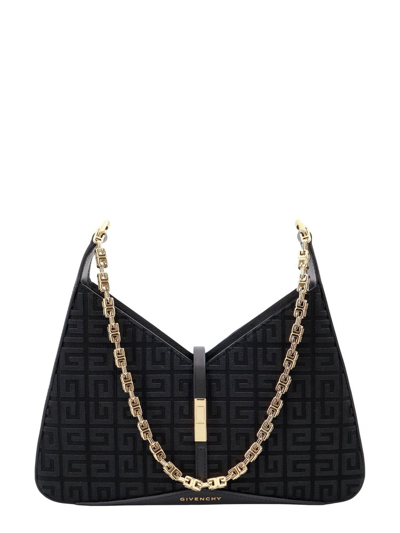 Shop Givenchy Logo Embroidered Cut Out Small Shoulder Bag In Black