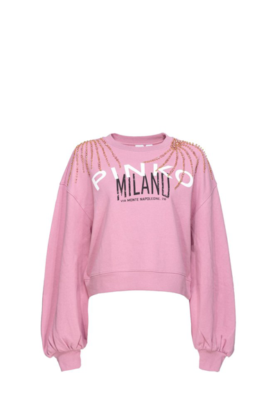 Shop Pinko Embellished Crewneck Sweatshirt