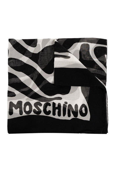 Shop Moschino Logo Printed Square In Multi