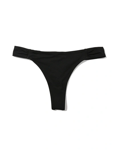 Shop Hanky Panky Ruched Thong Swim Bottom In Black